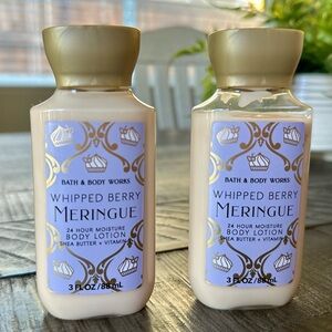 Bath & Body Works Whipped Berry Meringue Lotion (x2) - 3oz Travel Size
